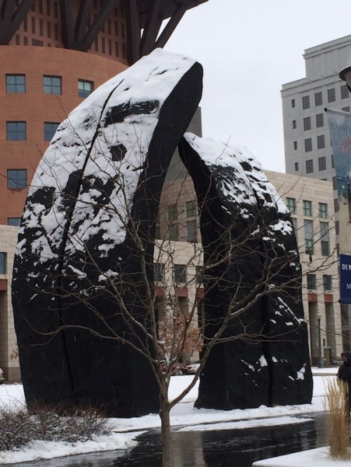 Snowy Denver where we are currently snowed in and cannot leave...