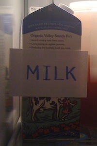 in large print before we knew she could read...