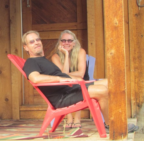 A rare photograph of Richard and Ariane together as Ariane is usually behind the camera and not in front of it… Photograph taken by John Kelly.