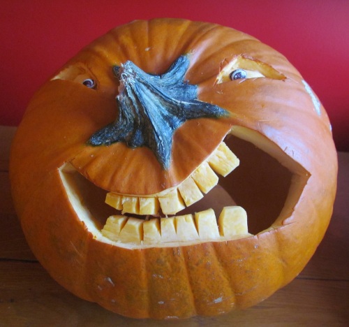 A Grinning Pumpkin made by Richard Long